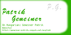 patrik gemeiner business card